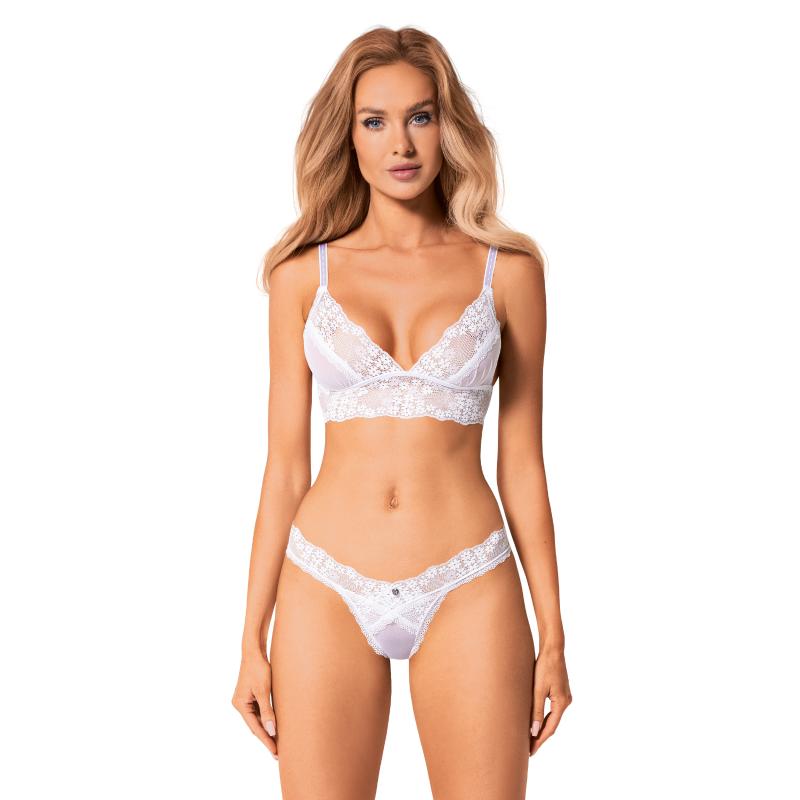 Obsessive - Heavenlly Set Bra & Thong White Xl/2xl 1