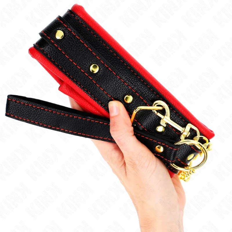 Kink - Necklace With Sponge Imitation Leather Strap Model 2 Adjustable 37-54 Cm X 3 Cm 4