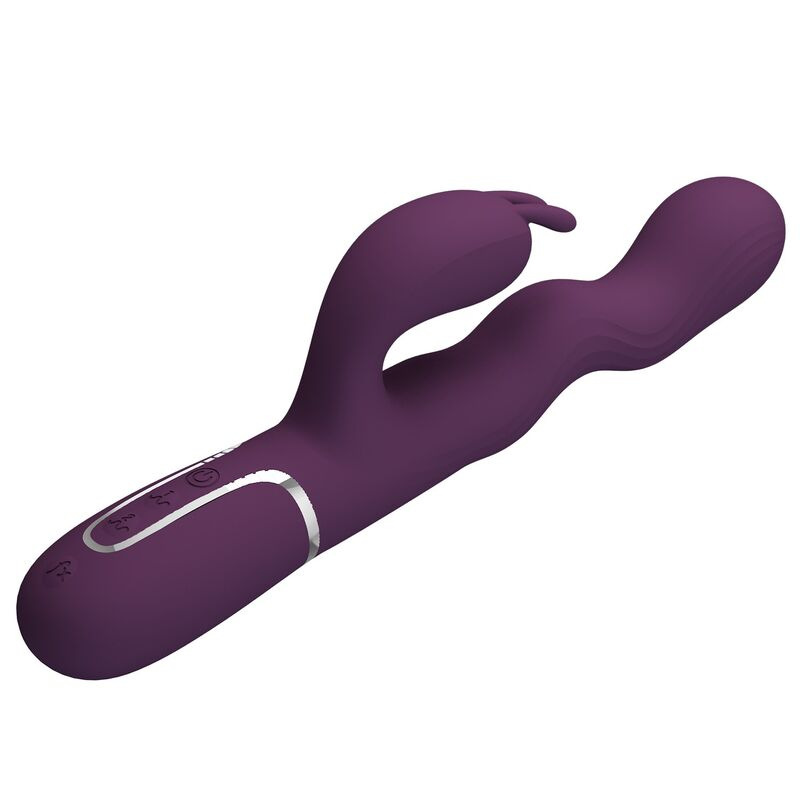 Pretty love - loursen rabbit vibrator with thrusting motion and 7 vibrations usb rechargeable purple 5