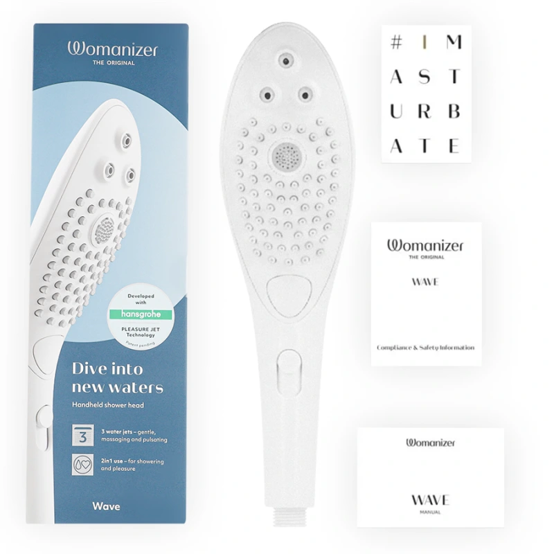 Womanizer - wave clitoral stimulating shower head white 5