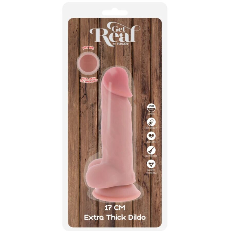 Get real - deluxe realistic penis with testicles extra thick 17 cm 3