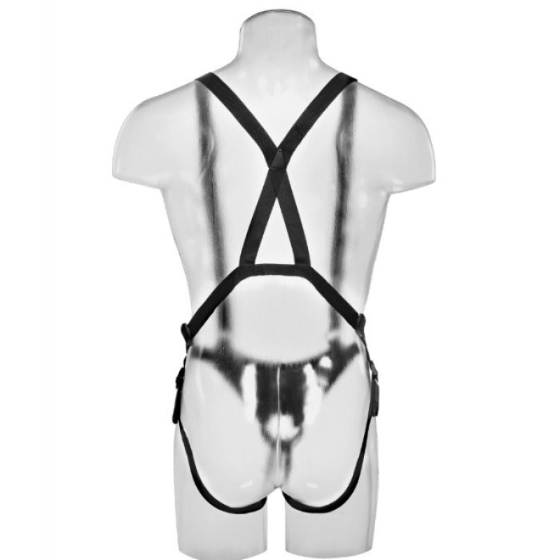 King cock - 30.5 cm hollow strap-on suspender system - flesh 5