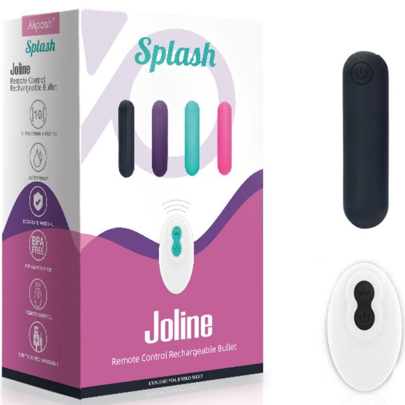 Armony - splash joline vibrator bullet silicone remote control 10 vibrations 65 x 15 cm black 4