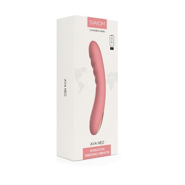 Svakom - Ava Neo Interactive Thrusting Vibrator Peach