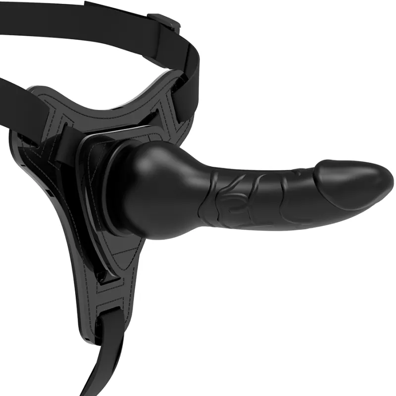 Fetish Submissive Silicone Strap-On Black 16cm Realistic