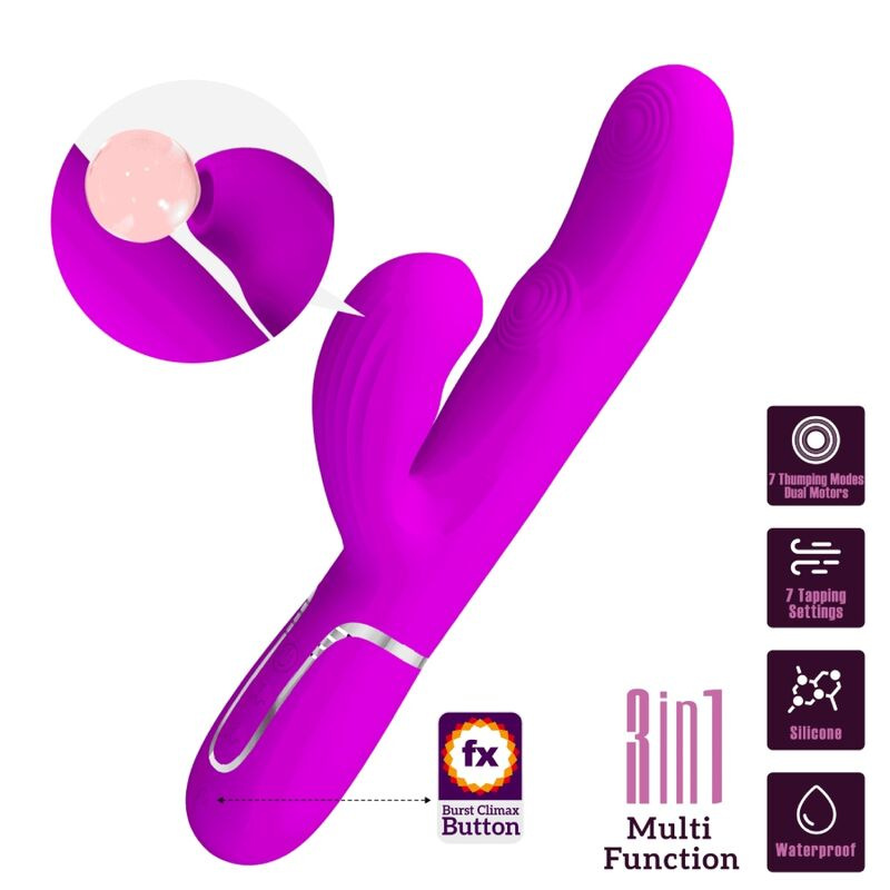 Pretty love - perlita multifunction 3 in 1 g-spot vibrator violet 9