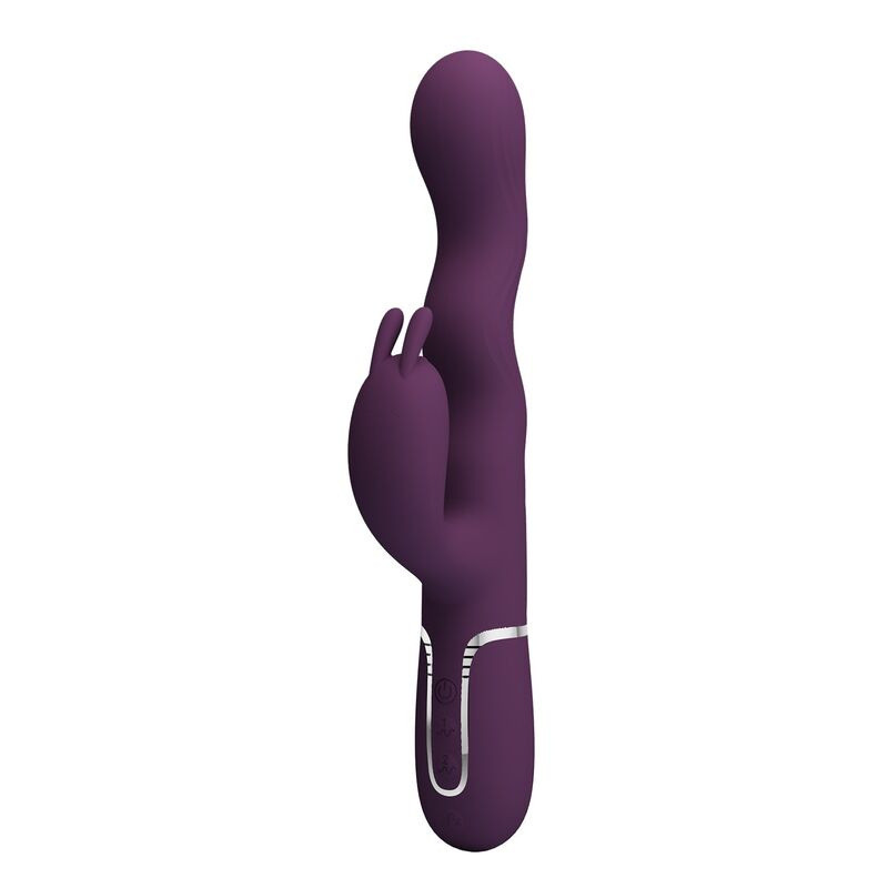 Pretty love - loursen rabbit vibrator with thrusting motion and 7 vibrations usb rechargeable purple 1