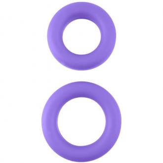Neon Stretchy Silicone Ring Set Purple