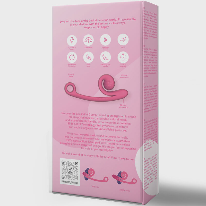 Snail vibe - curve vibrator pink 4