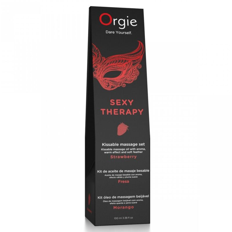 Orgie - lips massage strawberry kissable massage set 100 ml 2