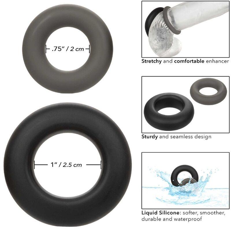 California Exotics - Alpha Prolong Set Of 2 Ring Grey 7