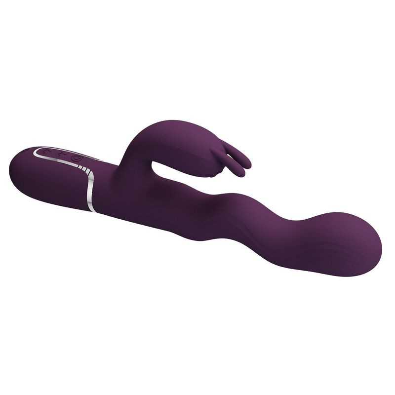Pretty love - loursen rabbit vibrator with thrusting motion and 7 vibrations usb rechargeable purple 7