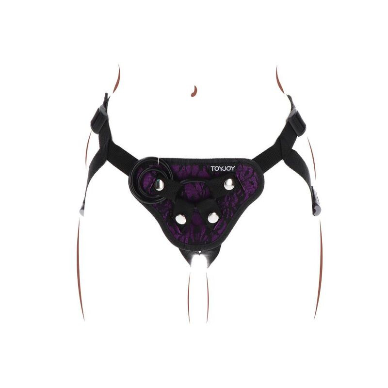 Get real - strap-on lace harness purple 3