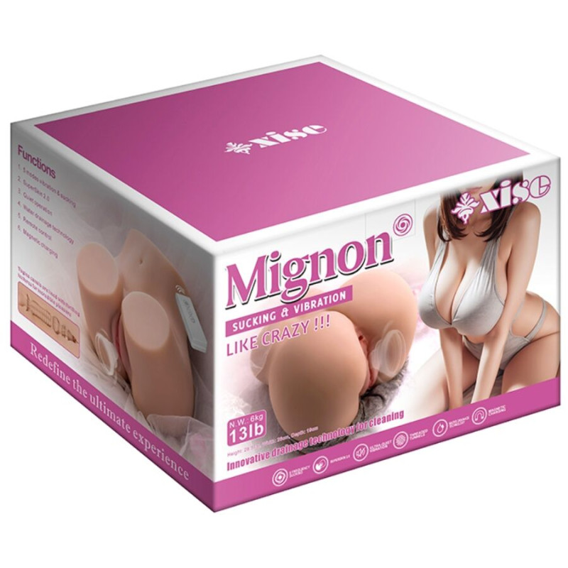 Xise - mignon sucking realistic vagina masturbator with vibration and stimulating waves and remote c 7