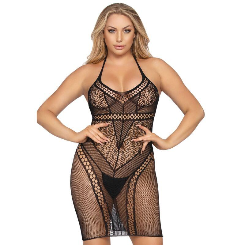 Leg Avenue Multi Net Mini Dress One Size - Black