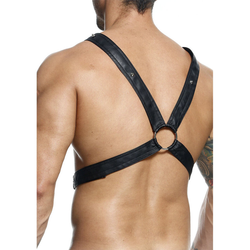 Mob - dngeon crossed black chain harness one size 3