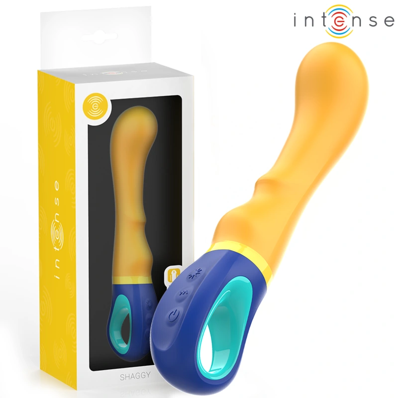 Intense - shaggy g-spot vibrator yellow