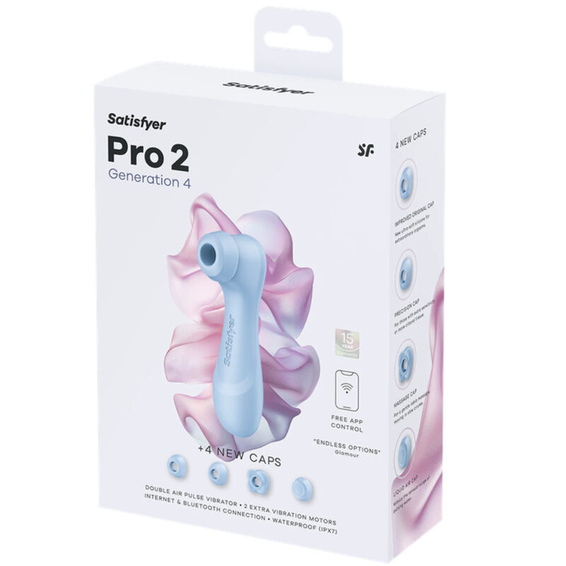 Satisfyer - pro 2 generation 4 clitoral stimulator serene blue 8