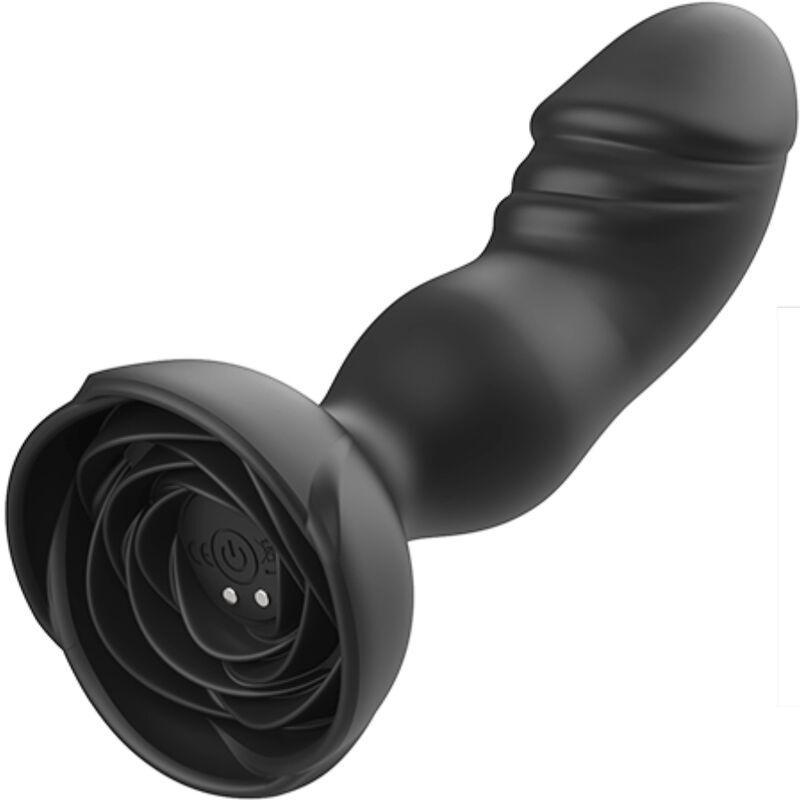 Armony - extreme a bloom rose vibrator & anal plug remote control black