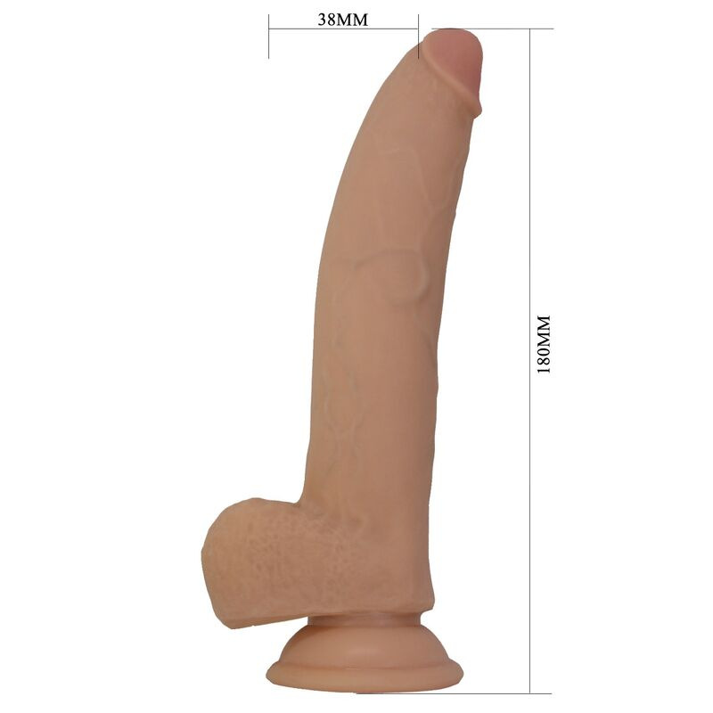 Pretty love - ellcument realistic flexible dildo 18 cm Ø 4.5 cm tpe natural 5