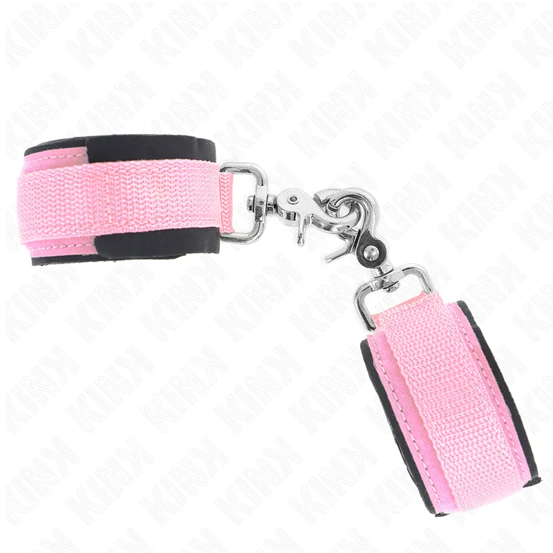 Kink - adjustable neoprene wrist restraints pink adjustable 22-34 cm