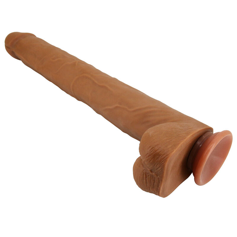 Pretty love - viggo realistic soft-touch skin-sliding dildo 36,5 cm brown 6