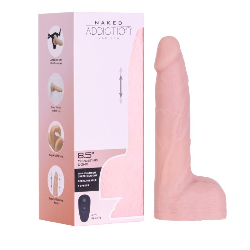 Swan - Naked Addiction 21,6cm Maximum Thrusting & Vibrating Dong Beige 5