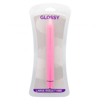 Glossy Slim Vibrator Deep Rose