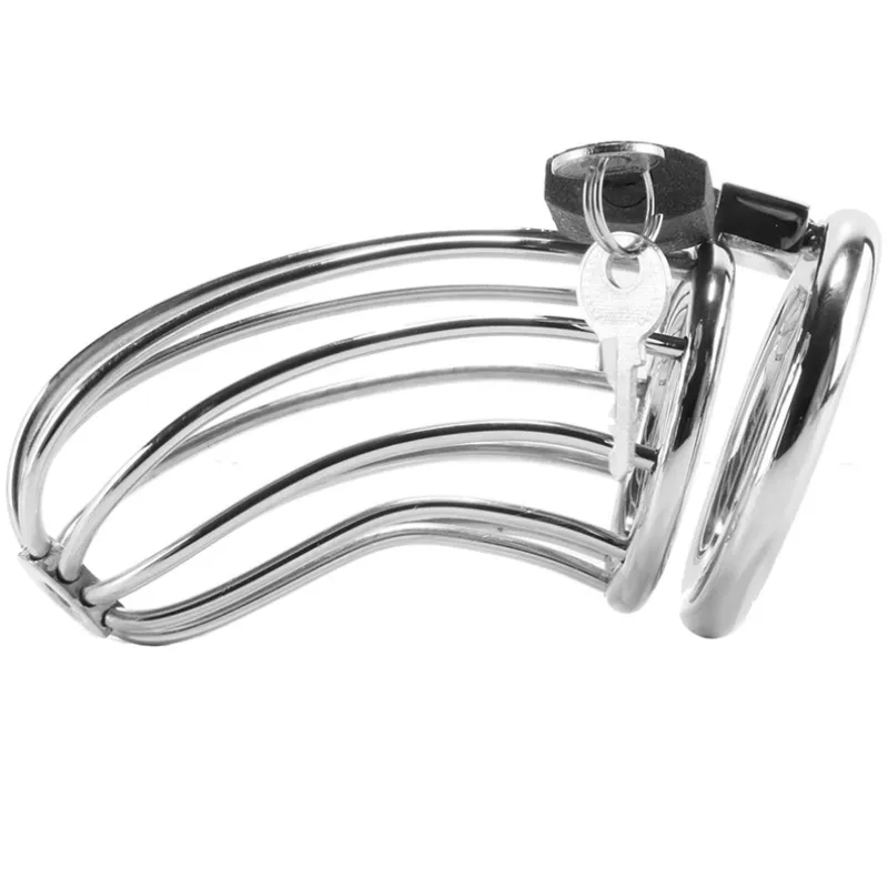 Metal hard - bird chastity ring cage