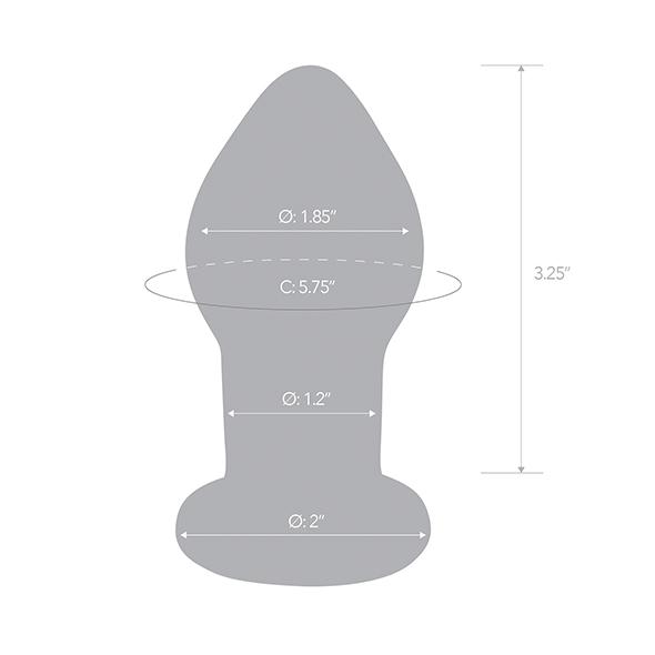 Glas - Rechargeable Remote Controlled Vibrating Butt Plug - Sklenený Análny Kolík 14