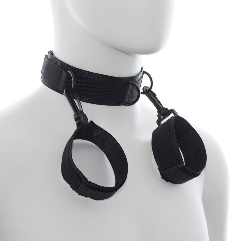 Ohmama Fetish Nylon Collar With Wrist Restraints 1