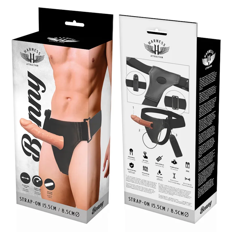 Harness Attraction Benny Strap-On Hollow Extender  Vibrator 6