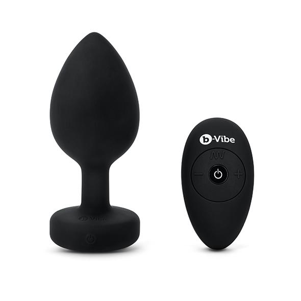 B-Vibe - Vibrating Jewel Plug Xxl Black