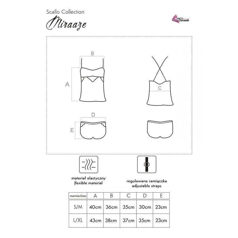 Livco Corsetti Fashion - Miraaze Lc 90567 Shirt + Shorts Black L/Xl