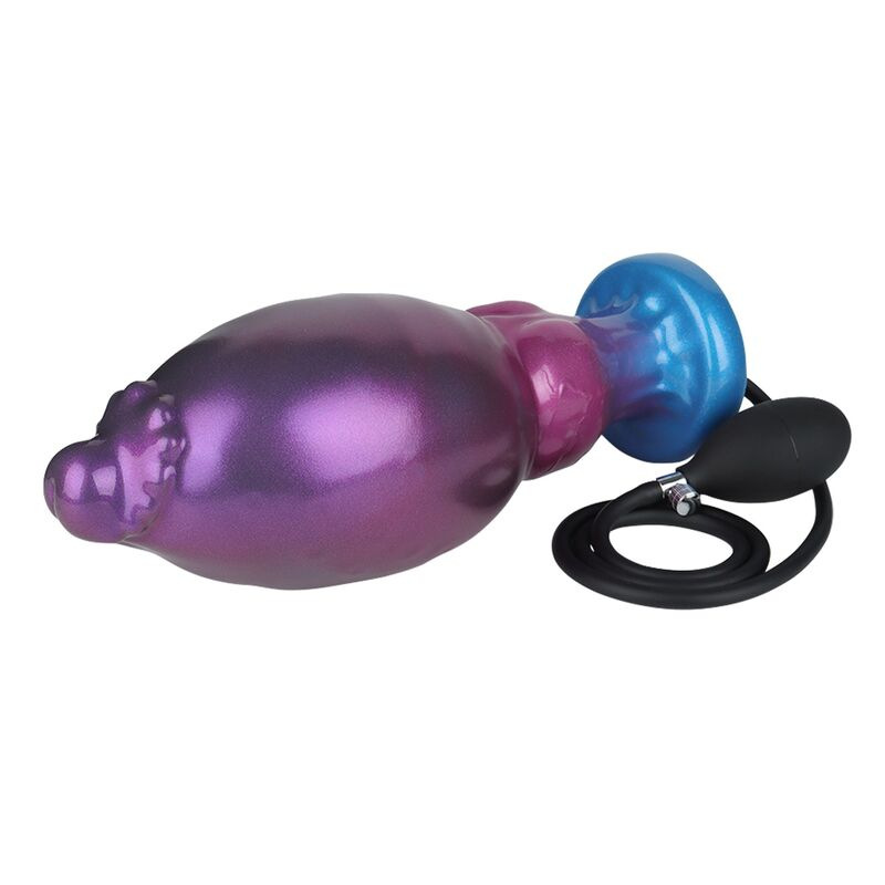 Power monsters - rift titan bicolor inflatable fantasy silicone dildo 24 cm Ø 5 cm 3