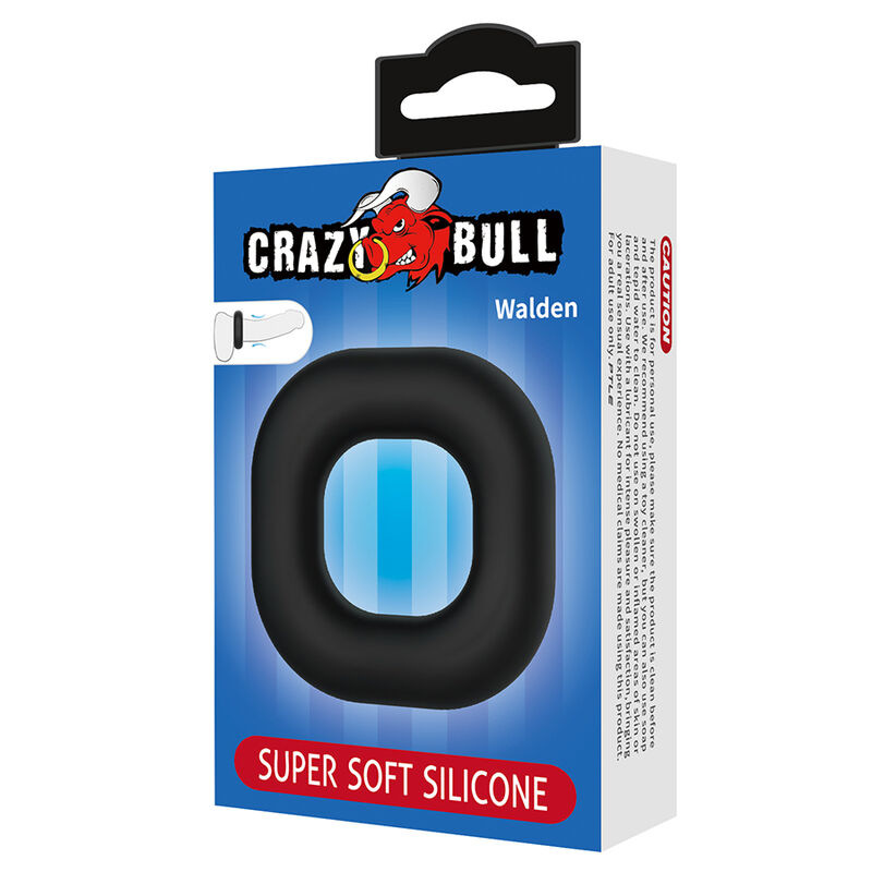 Crazy bull - walden super soft silicone cock ring black 5