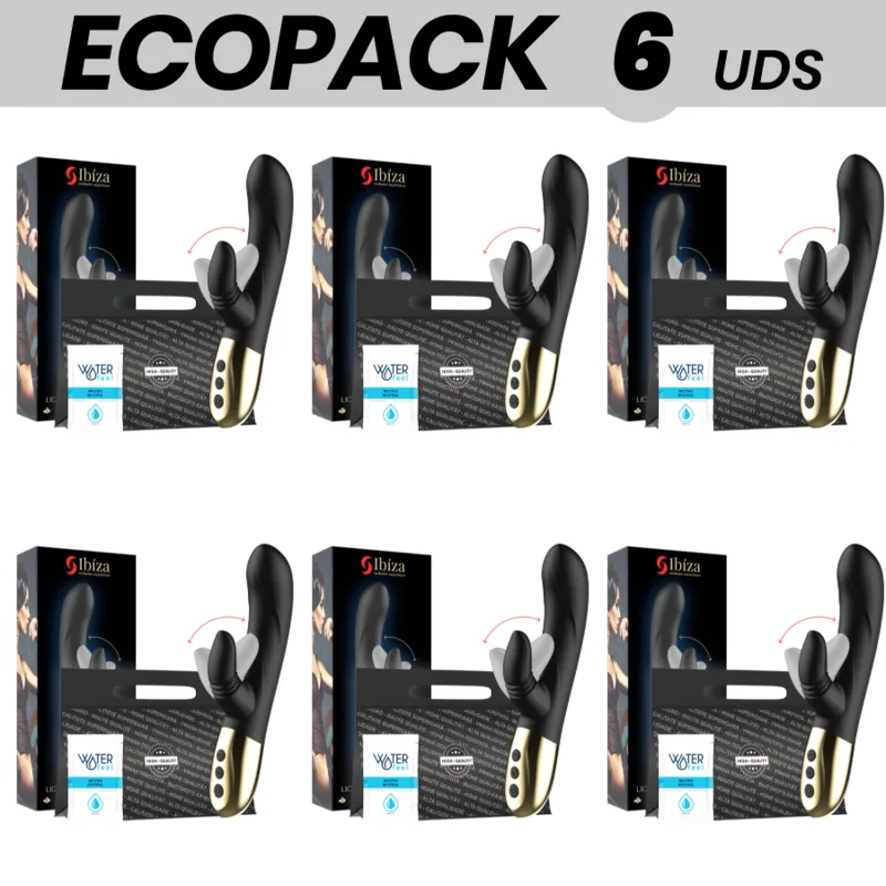 Ecopack 6 Units - Ibiza Licking Rabbit Vibrator
