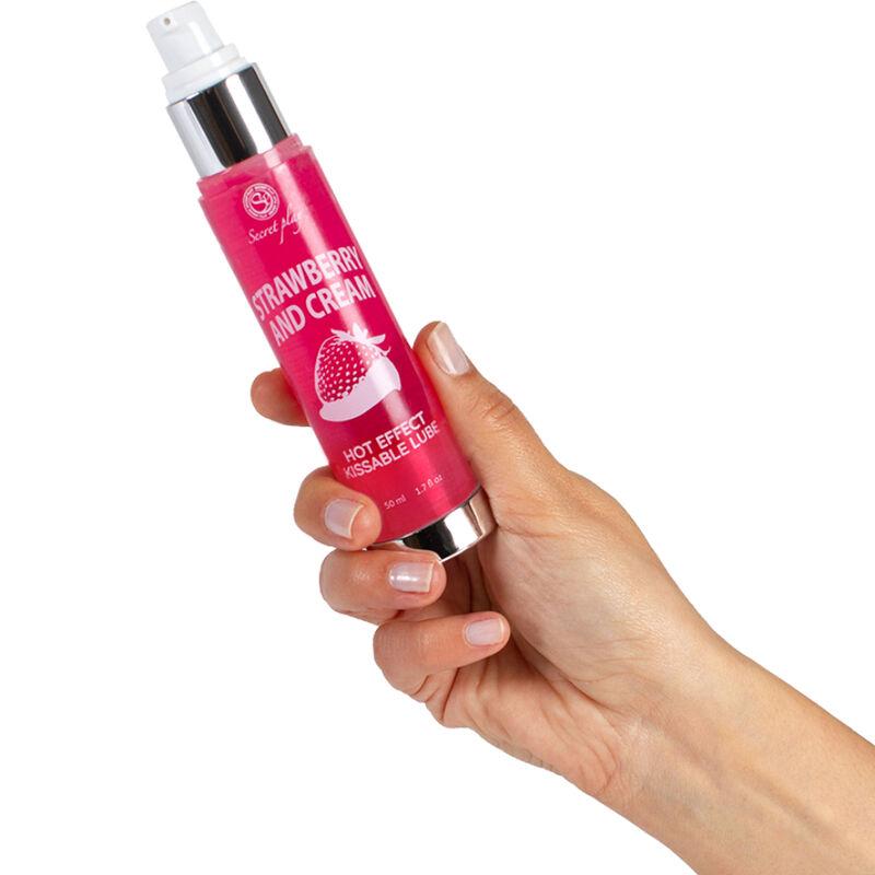 Secretplay Lubricant 2-1 Heat Effect Strawberry & Cream 50ml