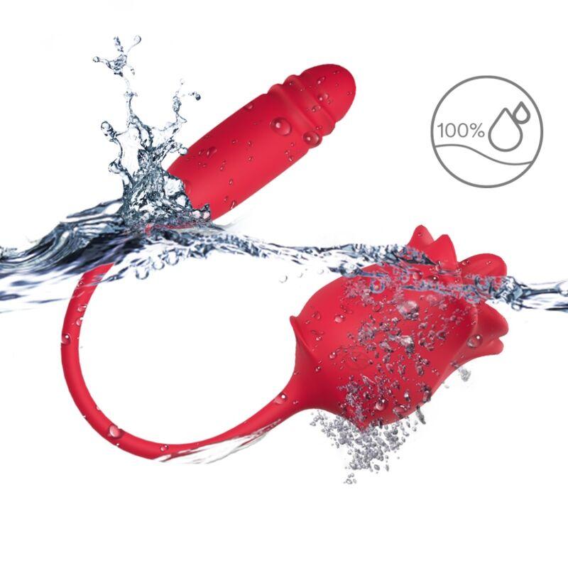 Armony - Rose 3 In 1, Stimulator, Suction And Up&Down With Red Tail