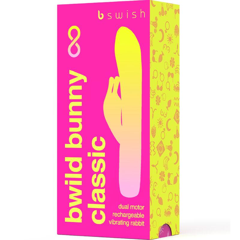 B Swish - Bwild Bunny Infinite Classic Silicone Rechargeable Vibrator Sunset Pink 3