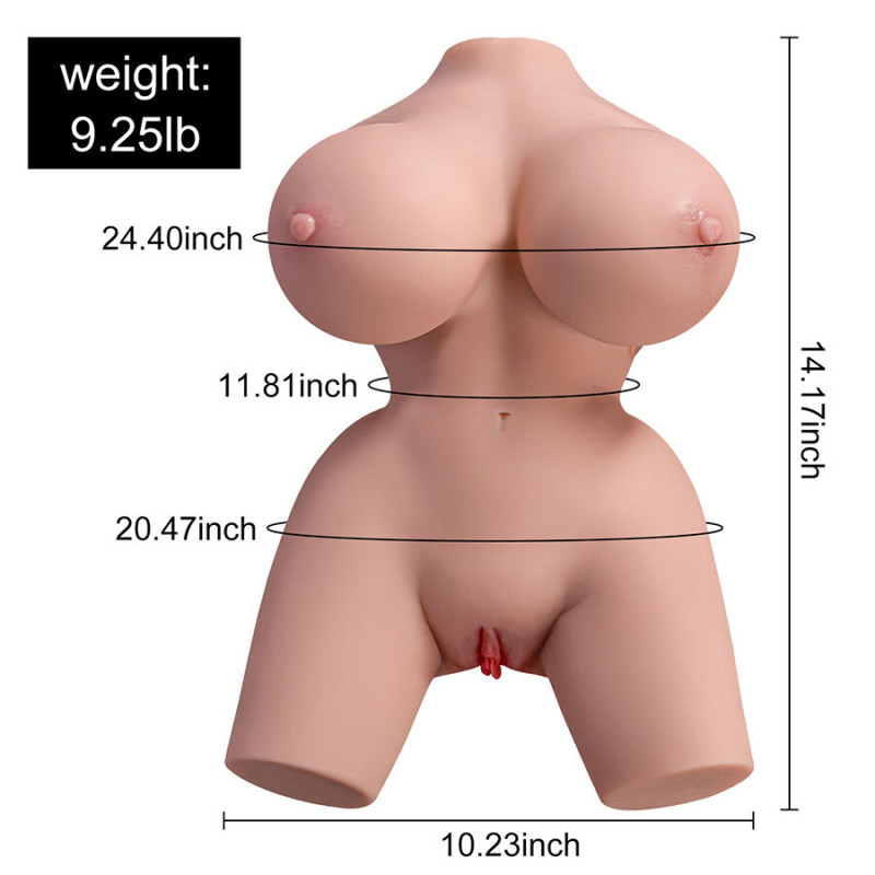 Xise - frieda realistic female torso with vibration 36 cm 1