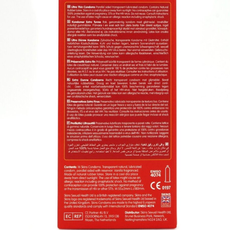 Skins - ultra thin premium condoms pack 16 3
