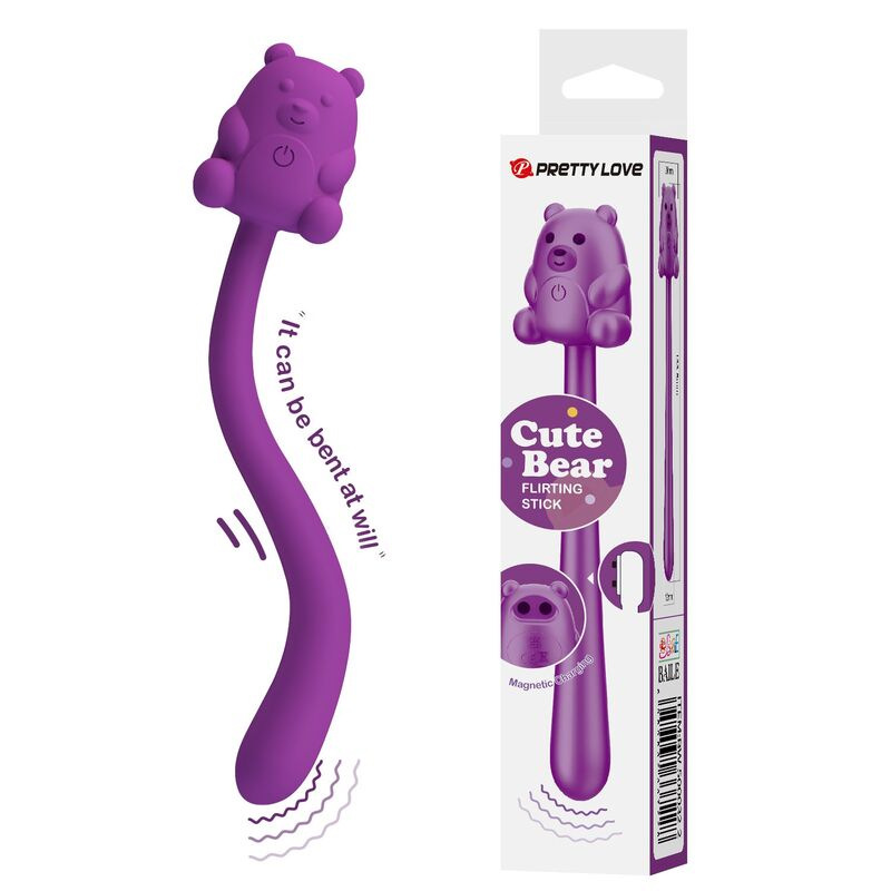 Pretty love - cute bear flirting stick rechargeable vibrator 9