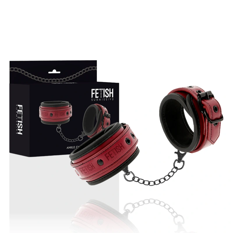 Fetish Submissive Dark Room Ankle Cuffs Vegan Leather - Putá 7