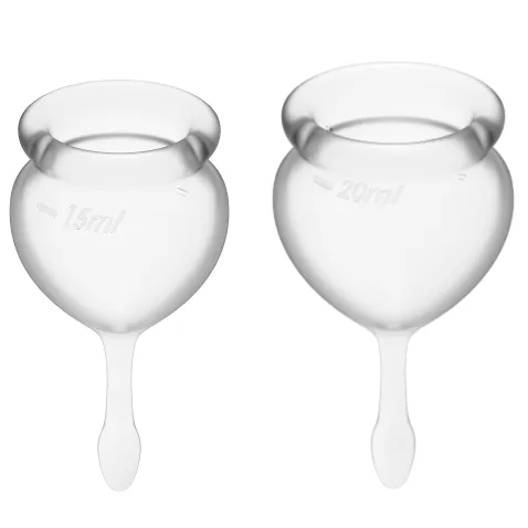 Satisfyer Feel Good Menstrual Cup Clear 15+20ml - Menštruačný Kalíšok