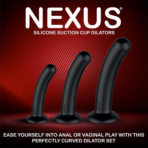 Nexus - Dilator Set Silicone Anal Dildos (S,M,L) Black 11