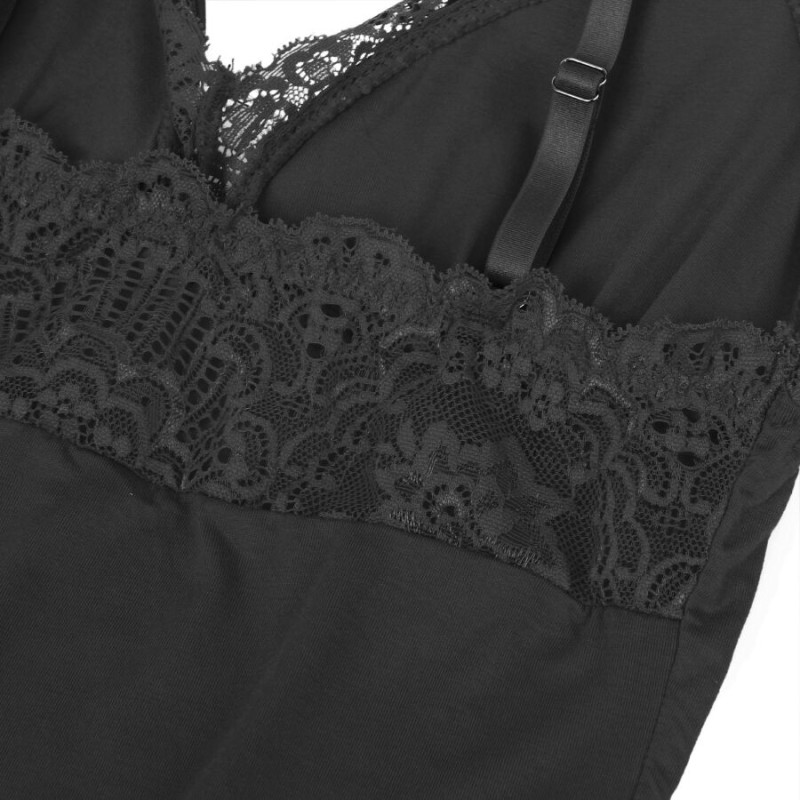 Subblime - Black Floral Lace Detail Teddy S/M 12