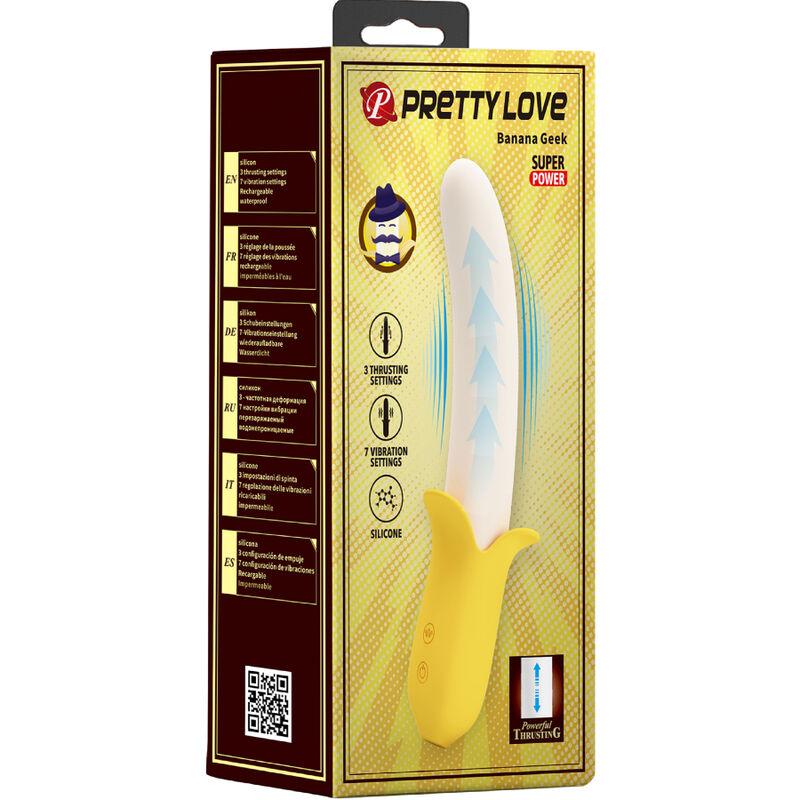 Pretty Love - Banana Geek Super Power 7 Vibration Settings Up&Down Silicone Black 6