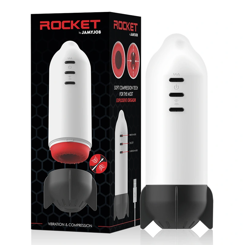 Jamyjob Rocket Masturbator Soft Compression Tech and Vibrati 9