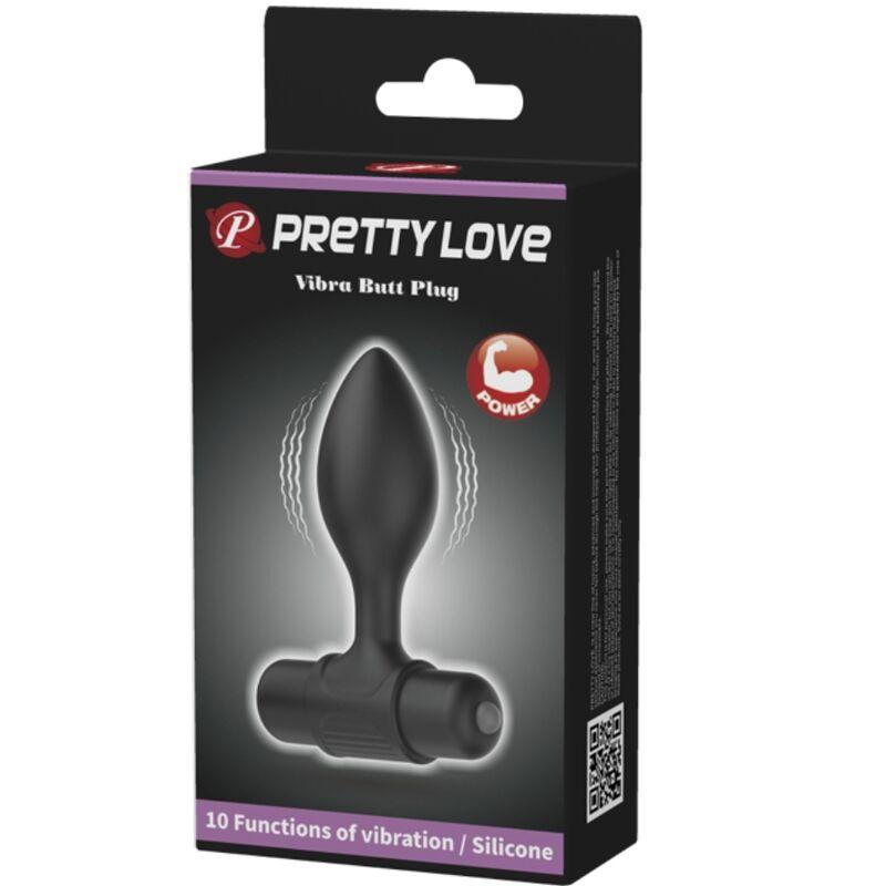 Pretty love - vibra butt 10 vibrations anal plug black 7